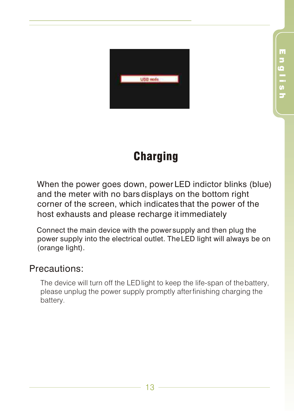 Charging | Panasonic MDVR-12 User Manual | Page 13 / 38