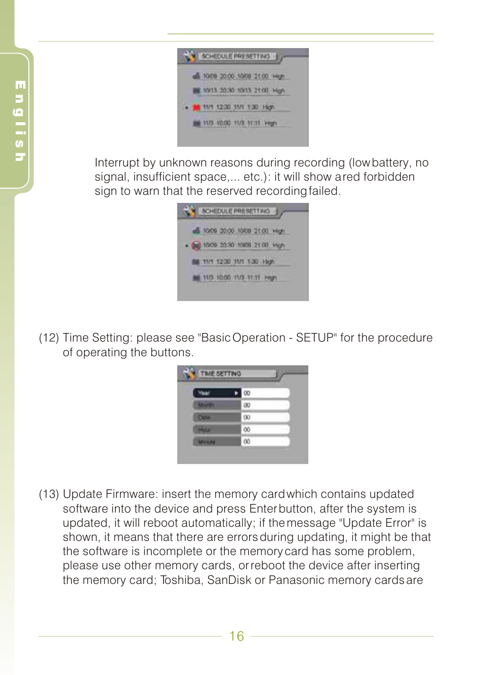 Panasonic MDVR-12 User Manual | Page 16 / 38