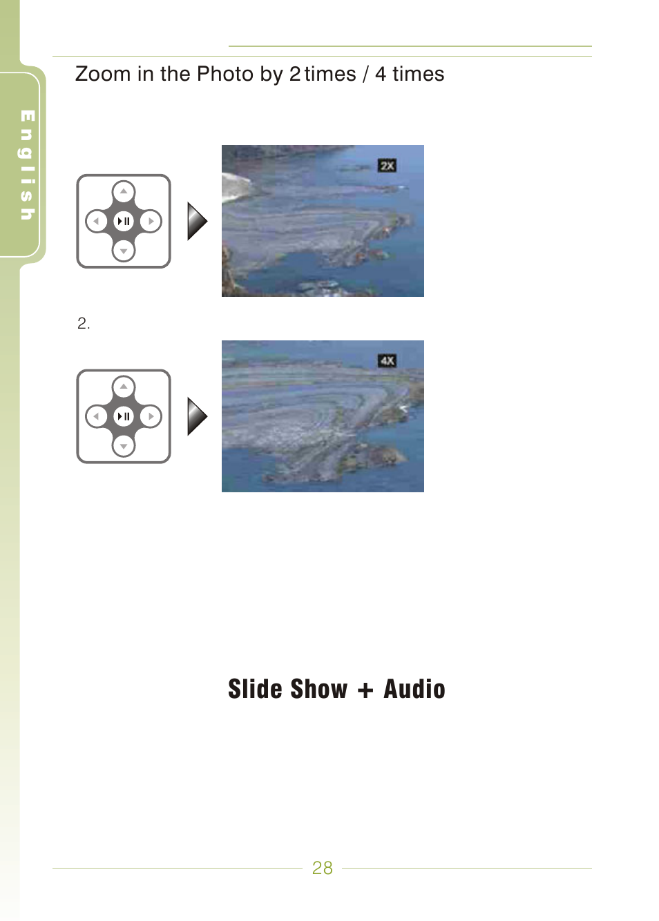 Slide show + audio | Panasonic MDVR-12 User Manual | Page 28 / 38