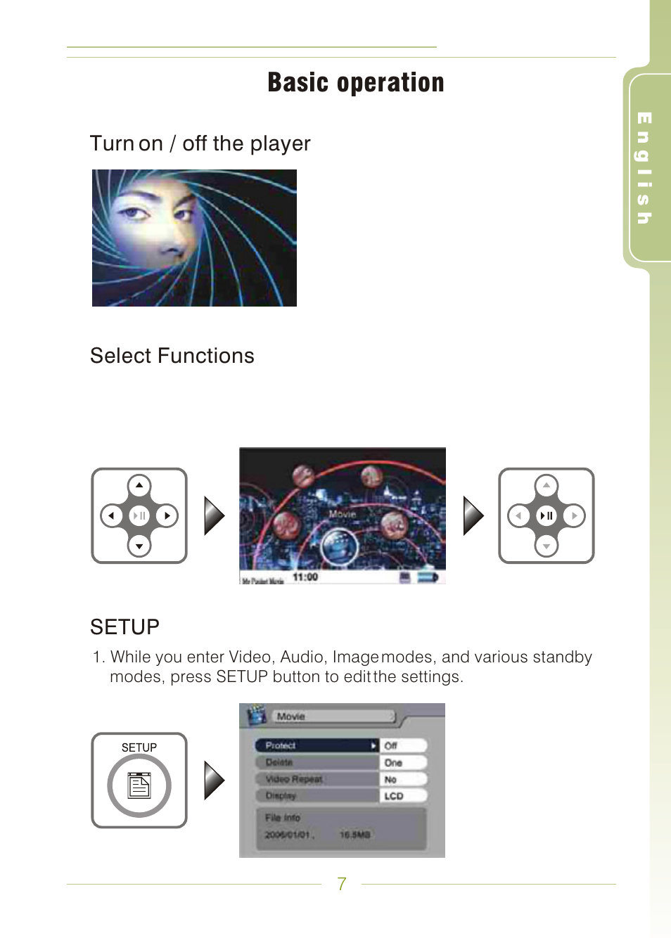Basic operation | Panasonic MDVR-12 User Manual | Page 7 / 38
