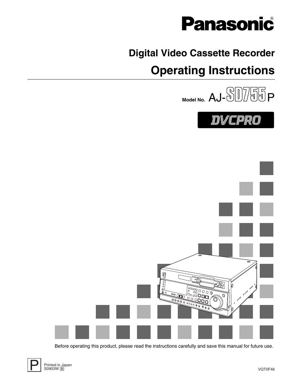 Panasonic AJ-SD755P User Manual | 78 pages