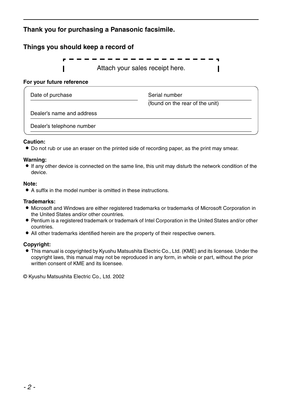 Panasonic KX-FLB753HK User Manual | Page 2 / 90