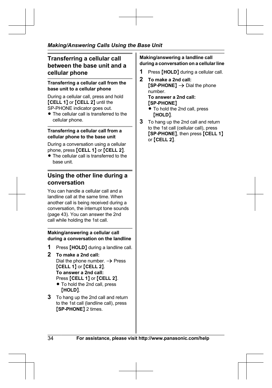 Panasonic KX-TG7644 User Manual | Page 34 / 100