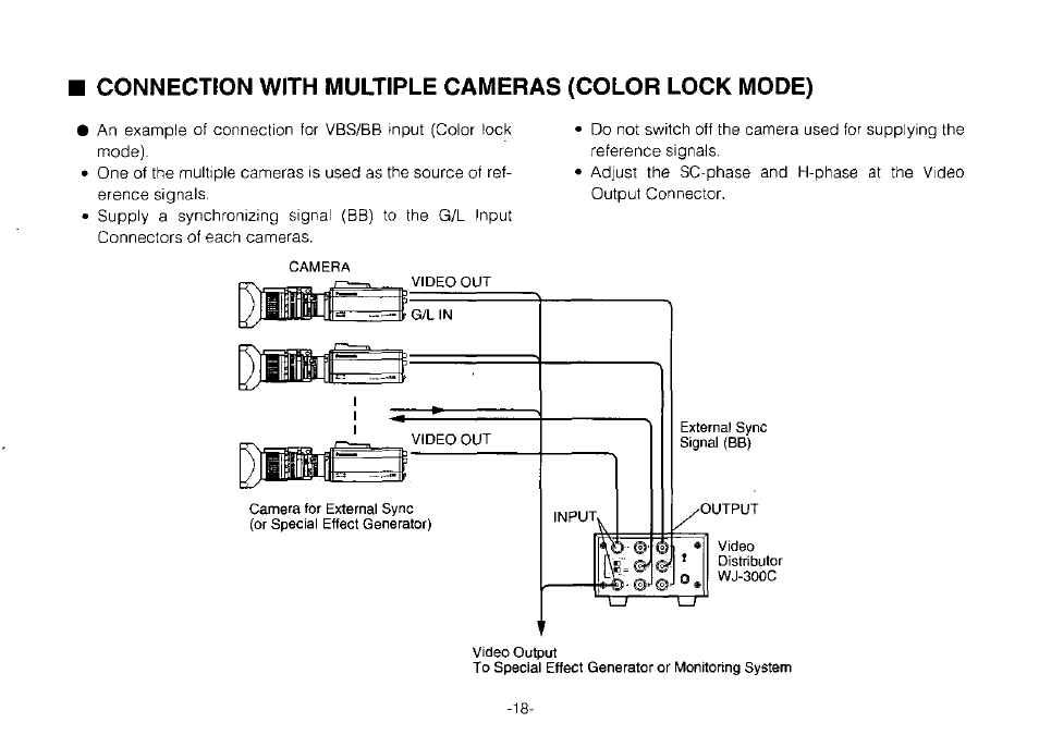 Connection with multiple cameras (color lock mode) | Panasonic Convertible Camera AW-E800 User Manual | Page 20 / 56