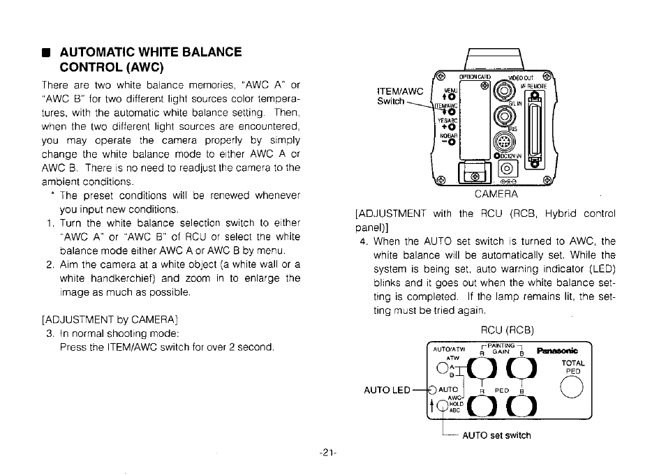 Panasonic Convertible Camera AW-E800 User Manual | Page 23 / 56