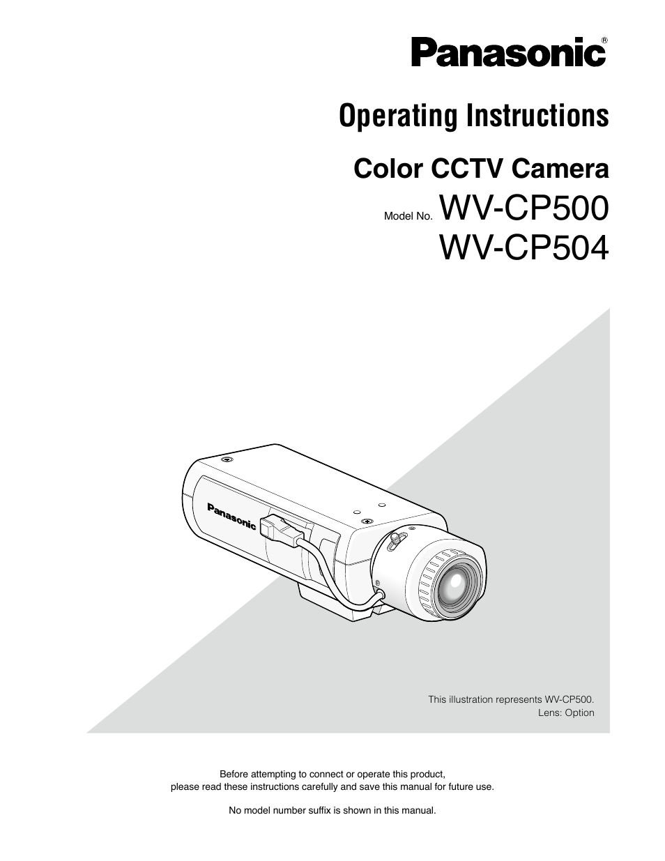 Panasonic WV-CP504 User Manual | 35 pages