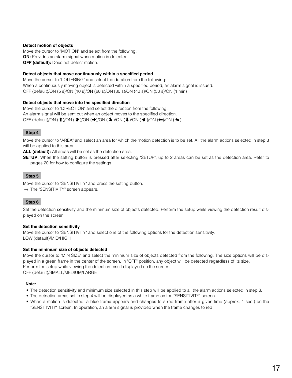 Panasonic WV-CP504 User Manual | Page 17 / 35