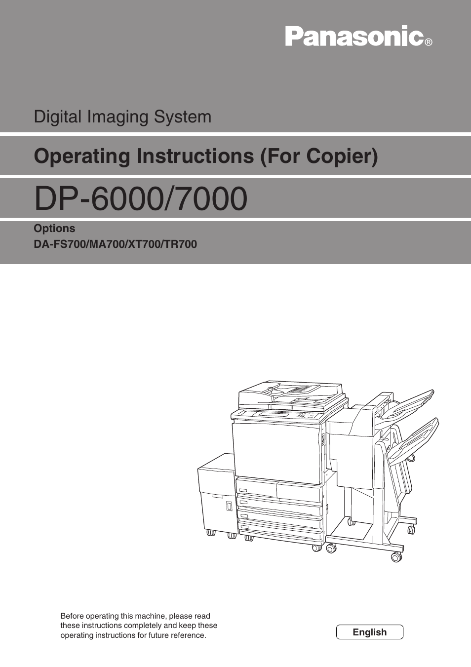 Panasonic DP-7000 User Manual | 80 pages