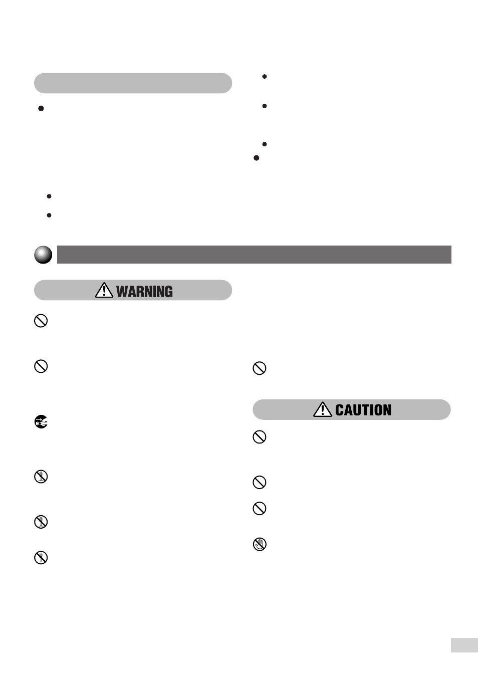 Operating safeguards, Other precautions | Panasonic DP-7000 User Manual | Page 15 / 80