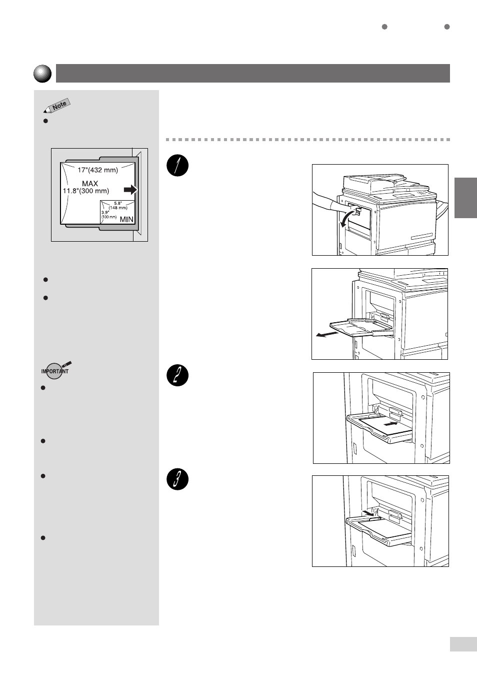 Loading paper in tray 5 (bypass) | Panasonic DP-7000 User Manual | Page 45 / 80