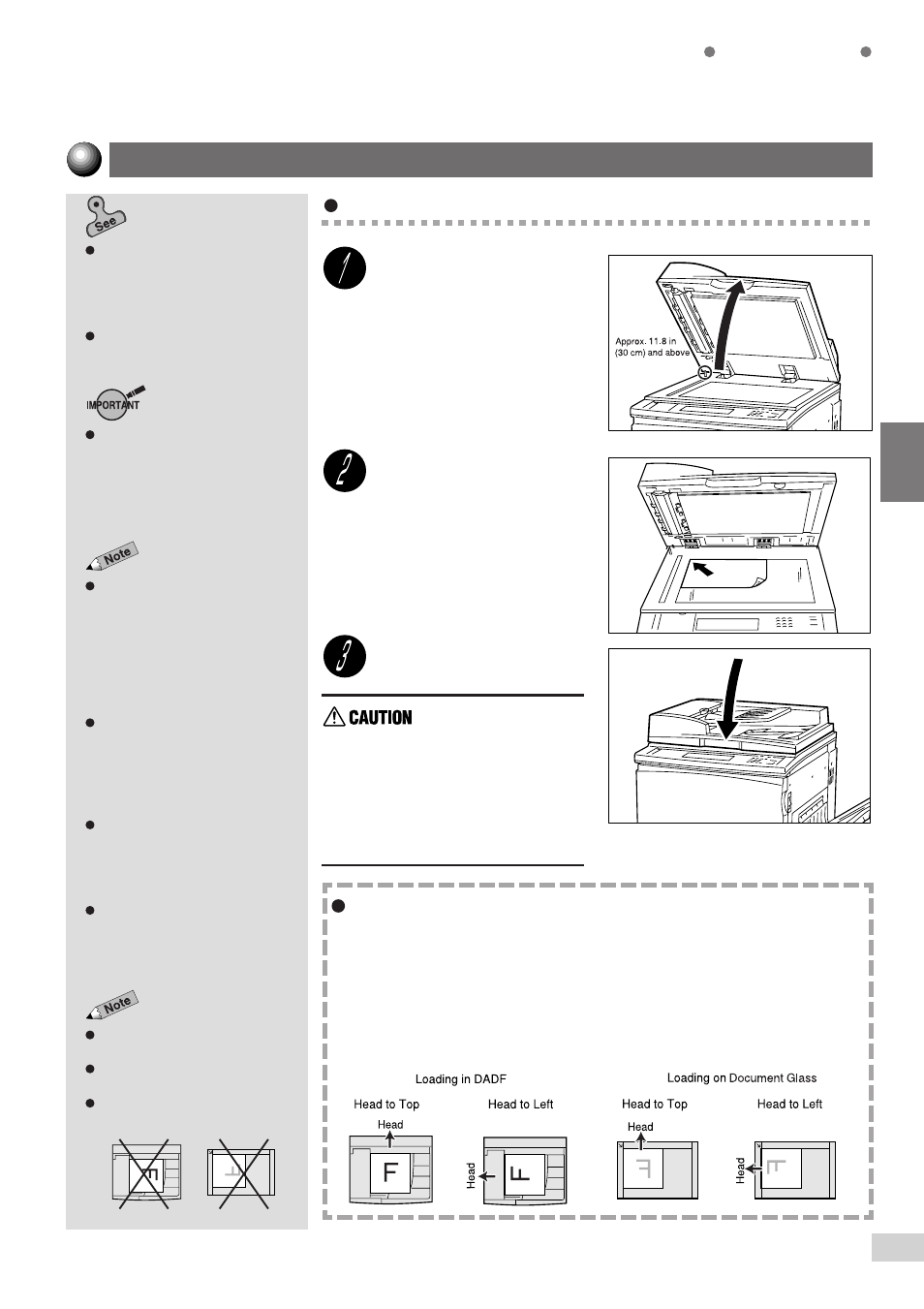 Placing documents on the document glass, Procedure | Panasonic DP-7000 User Manual | Page 59 / 80