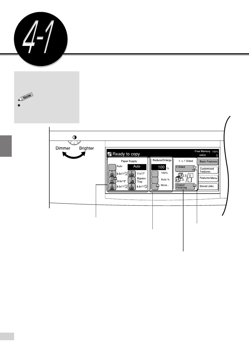 Overview of basic features | Panasonic DP-7000 User Manual | Page 62 / 80