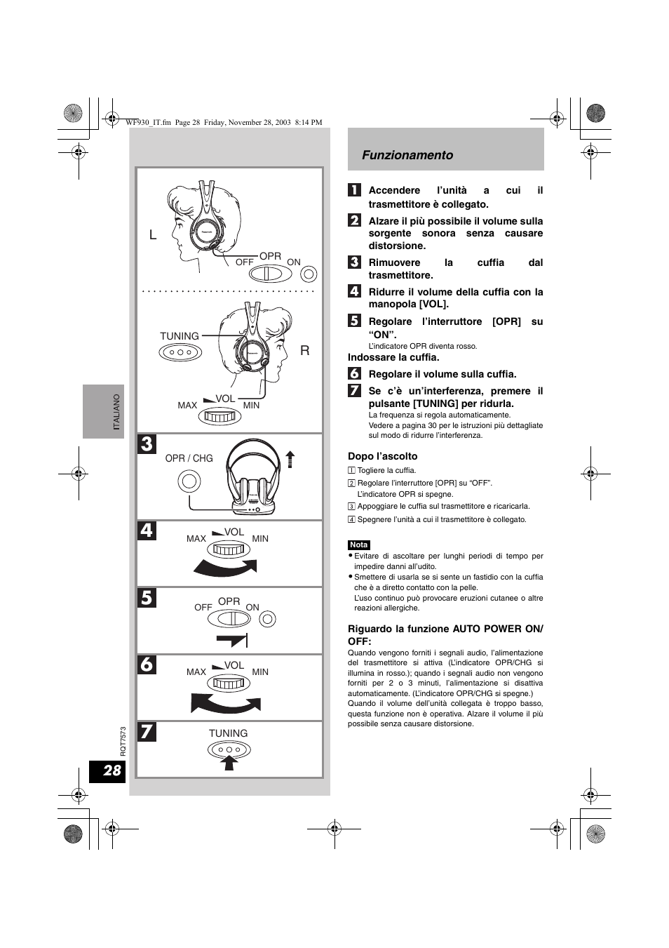 Panasonic RP WF930 User Manual | Page 28 / 76