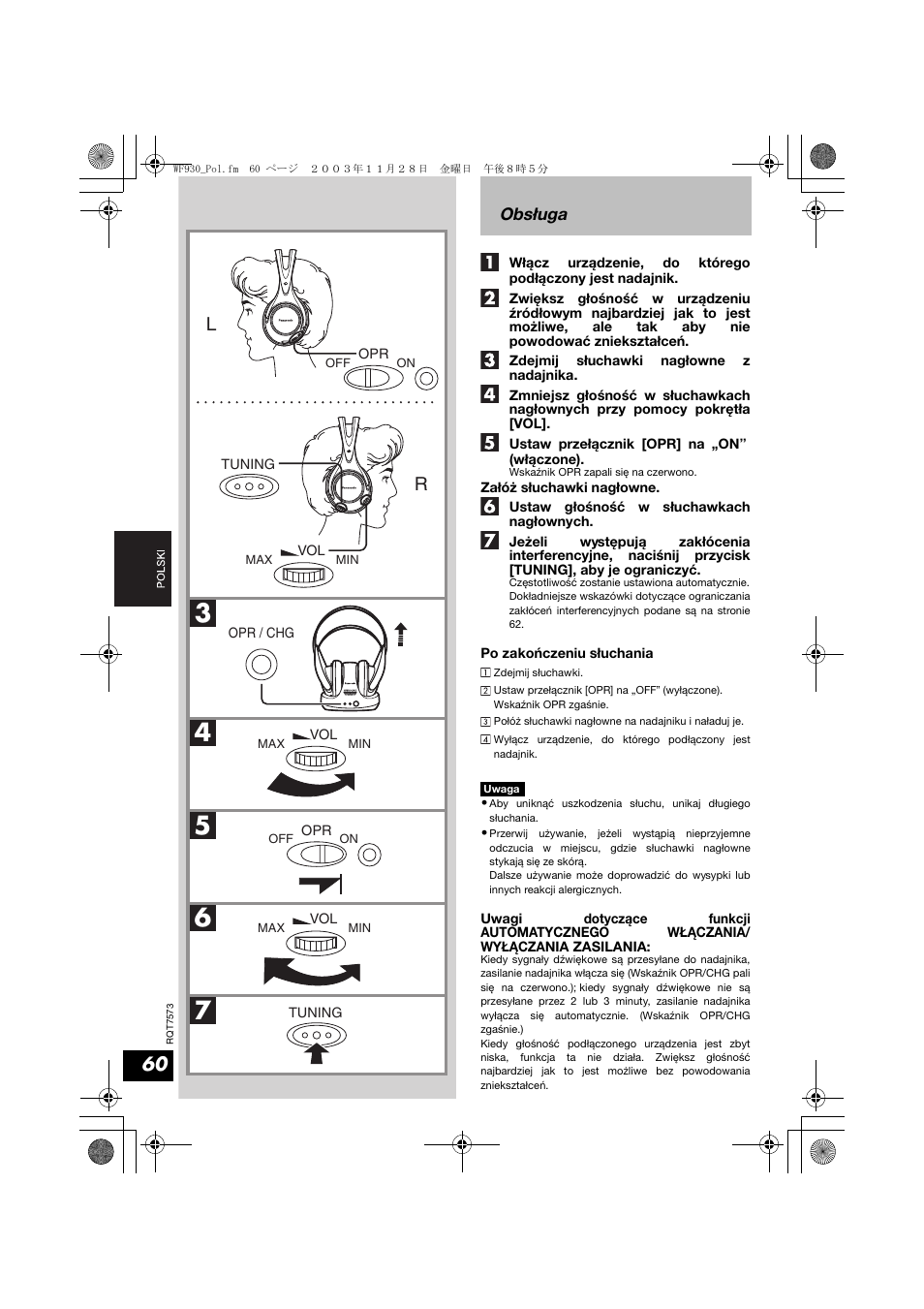 Panasonic RP WF930 User Manual | Page 60 / 76