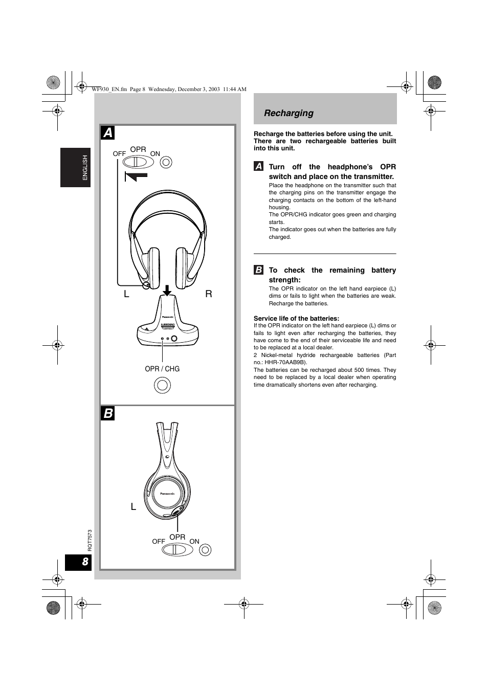 Lr l | Panasonic RP WF930 User Manual | Page 8 / 76