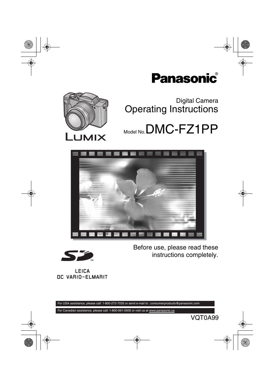 Panasonic DMC-FZ1PP User Manual | 108 pages