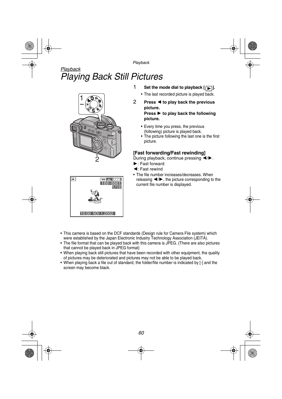 Playing back still pictures | Panasonic DMC-FZ1PP User Manual | Page 60 / 108