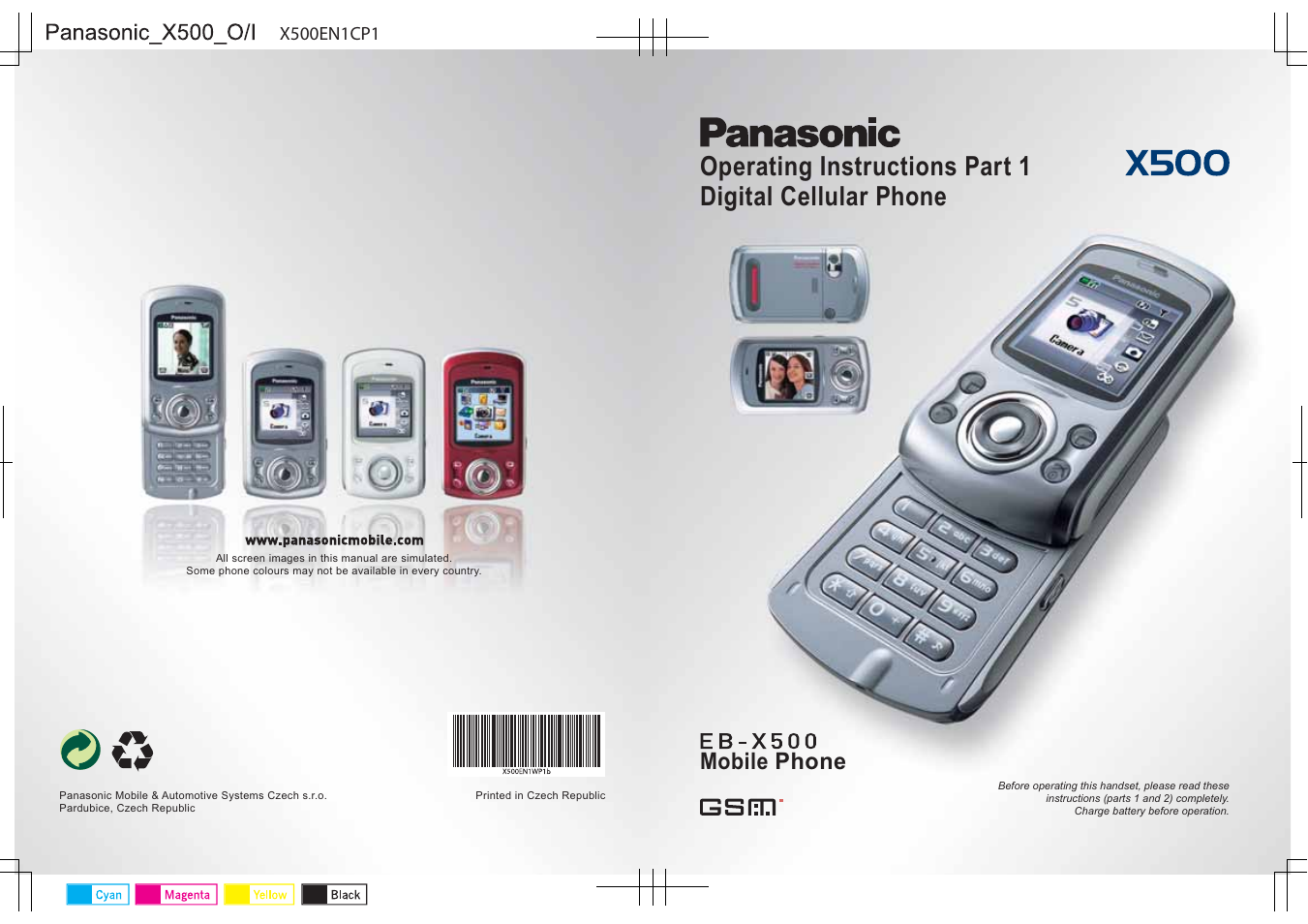 Panasonic EB-X500 User Manual | 110 pages