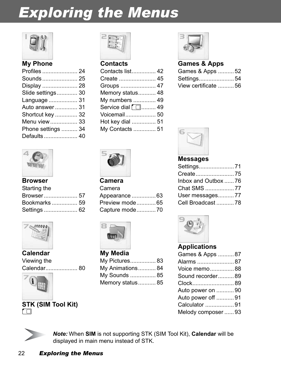 Exploring the menus | Panasonic EB-X500 User Manual | Page 25 / 110