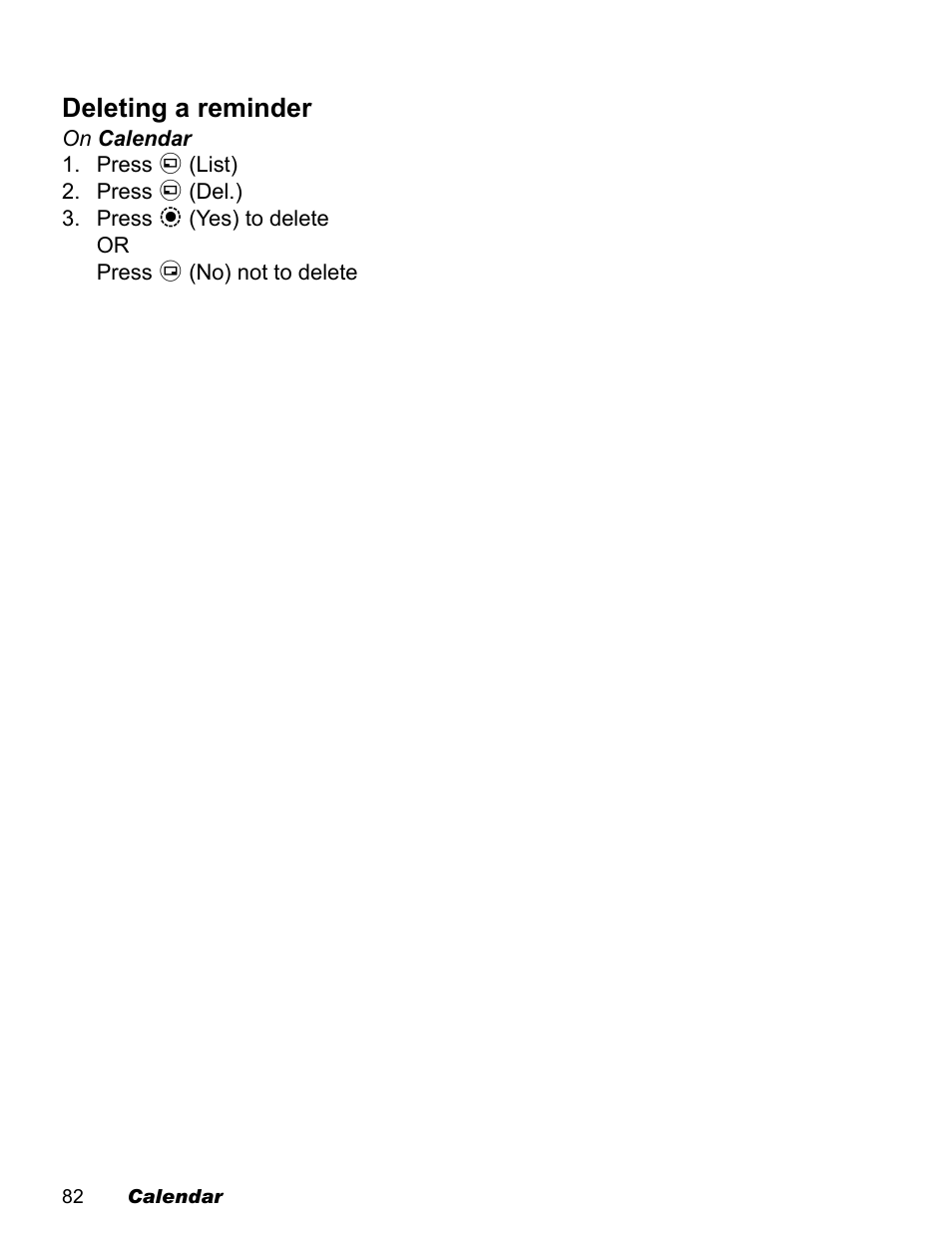 Deleting a reminder | Panasonic EB-X500 User Manual | Page 85 / 110