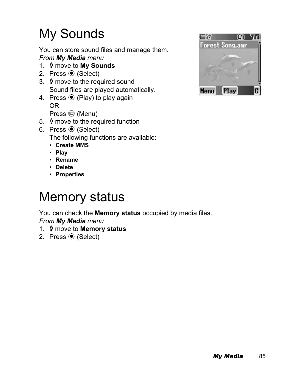My sounds | Panasonic EB-X500 User Manual | Page 88 / 110