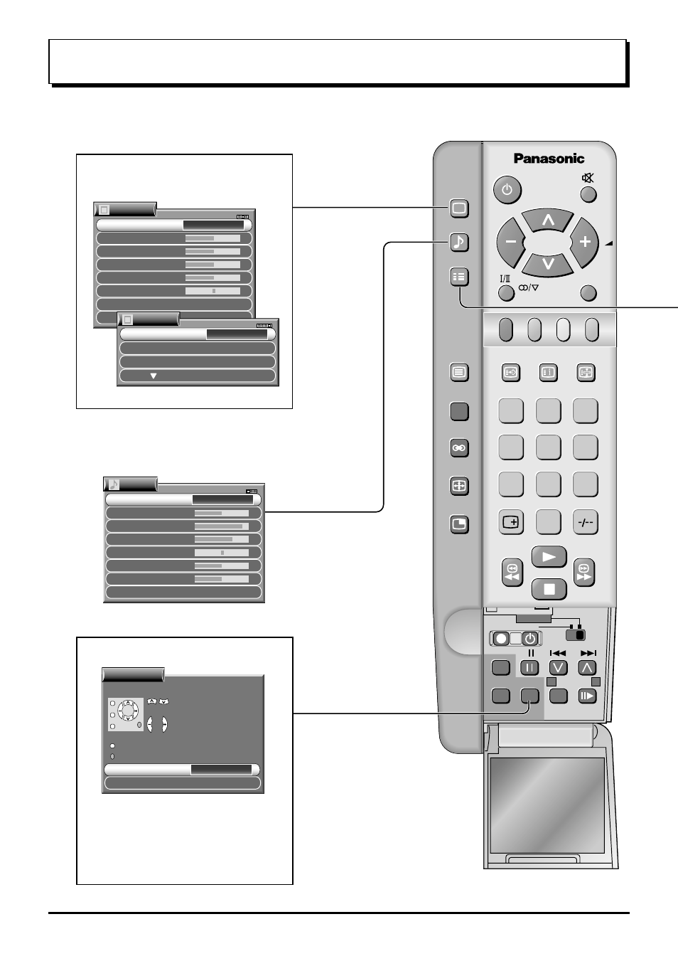 On-screen menu display from remote control | Panasonic TX-47P500X User Manual | Page 14 / 44