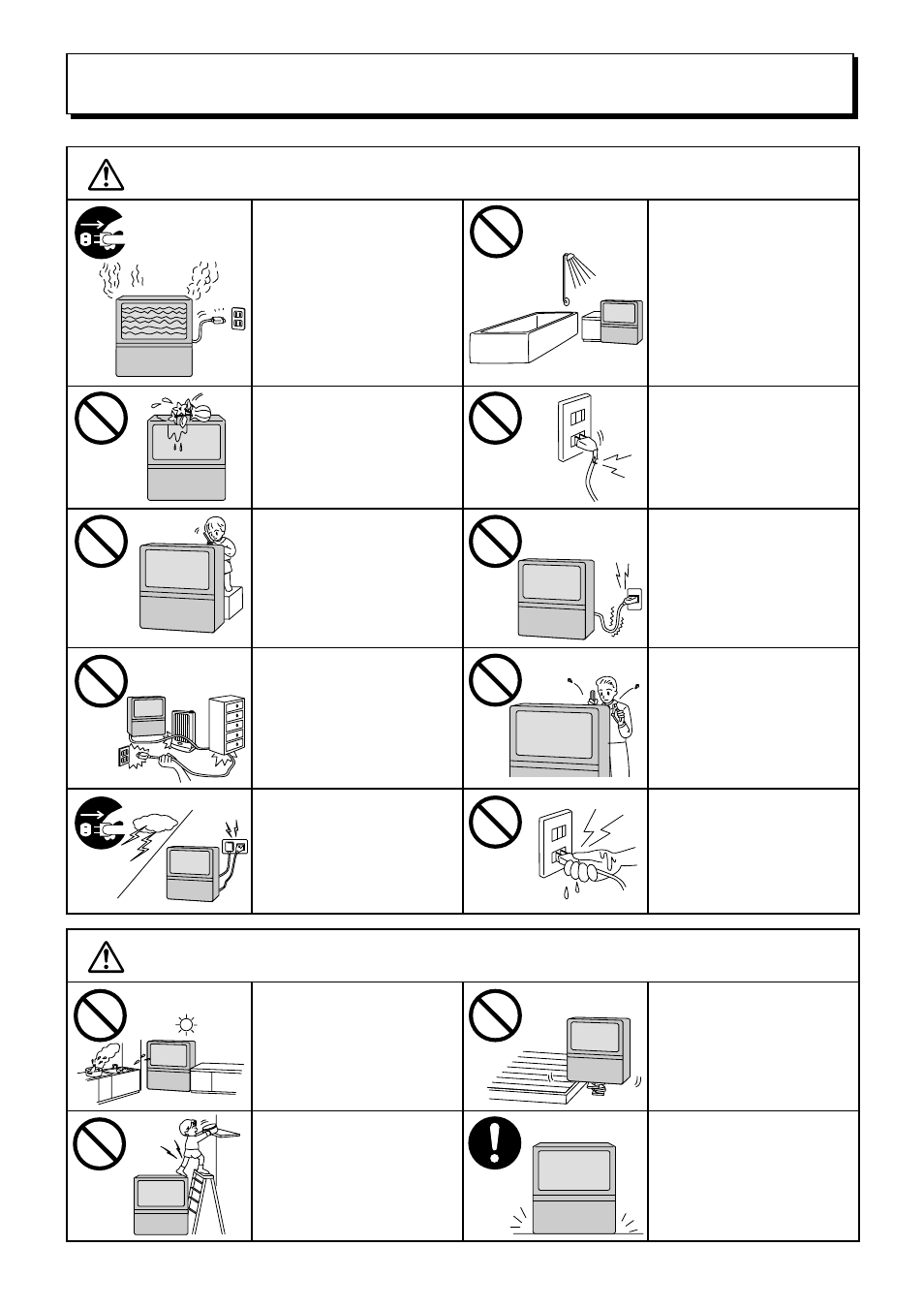 Warnings and cautions, Warnings, Cautions | Panasonic TX-47P500X User Manual | Page 4 / 44