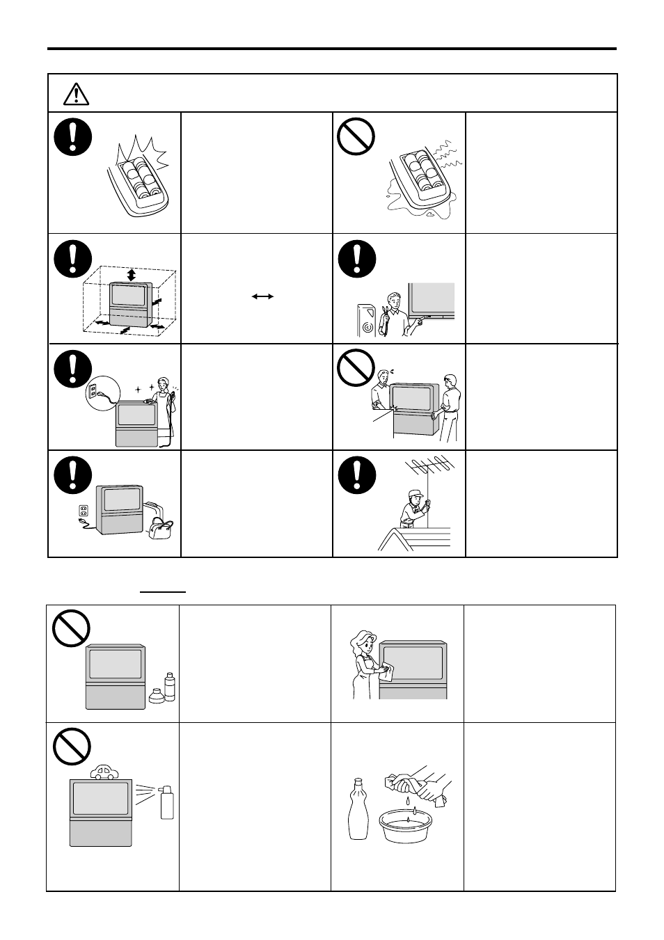 Cautions, 5warnings and cautions, Cleaning | Panasonic TX-47P500X User Manual | Page 5 / 44