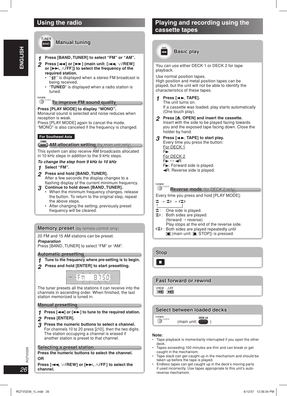 Panasonic SC-VK960 User Manual | Page 26 / 40