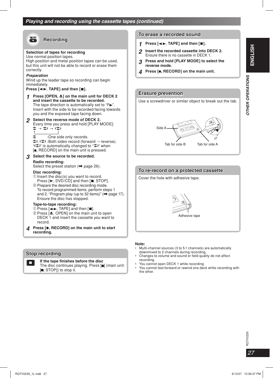 Panasonic SC-VK960 User Manual | Page 27 / 40