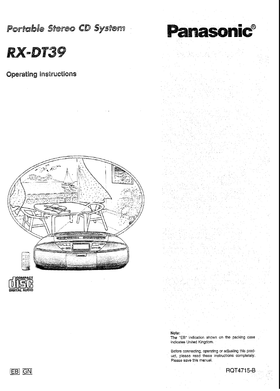 Panasonic RX-DT39 User Manual | 20 pages