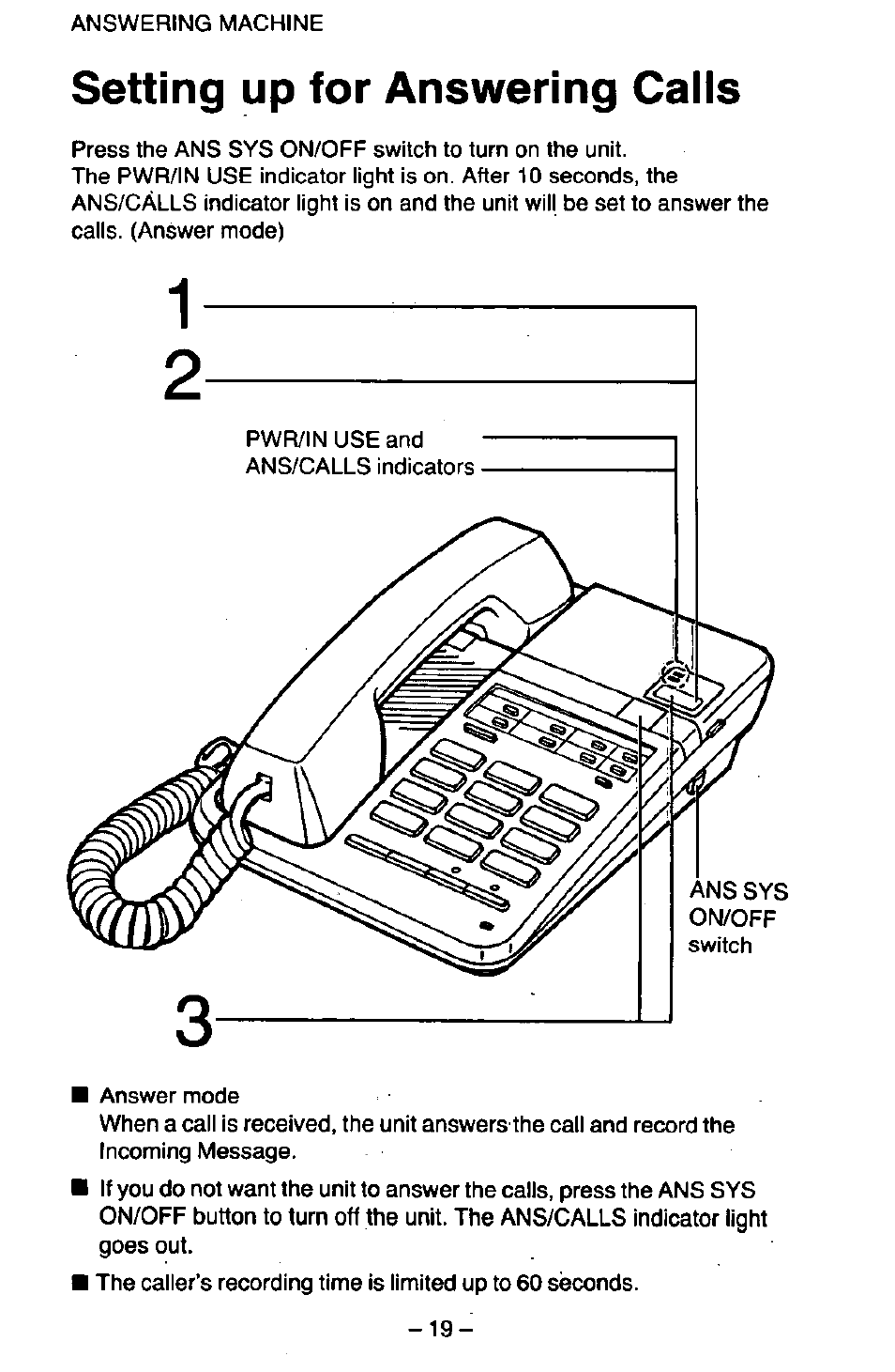 Setting up for answering calls | Panasonic KX-T2395D-W User Manual | Page 26 / 54