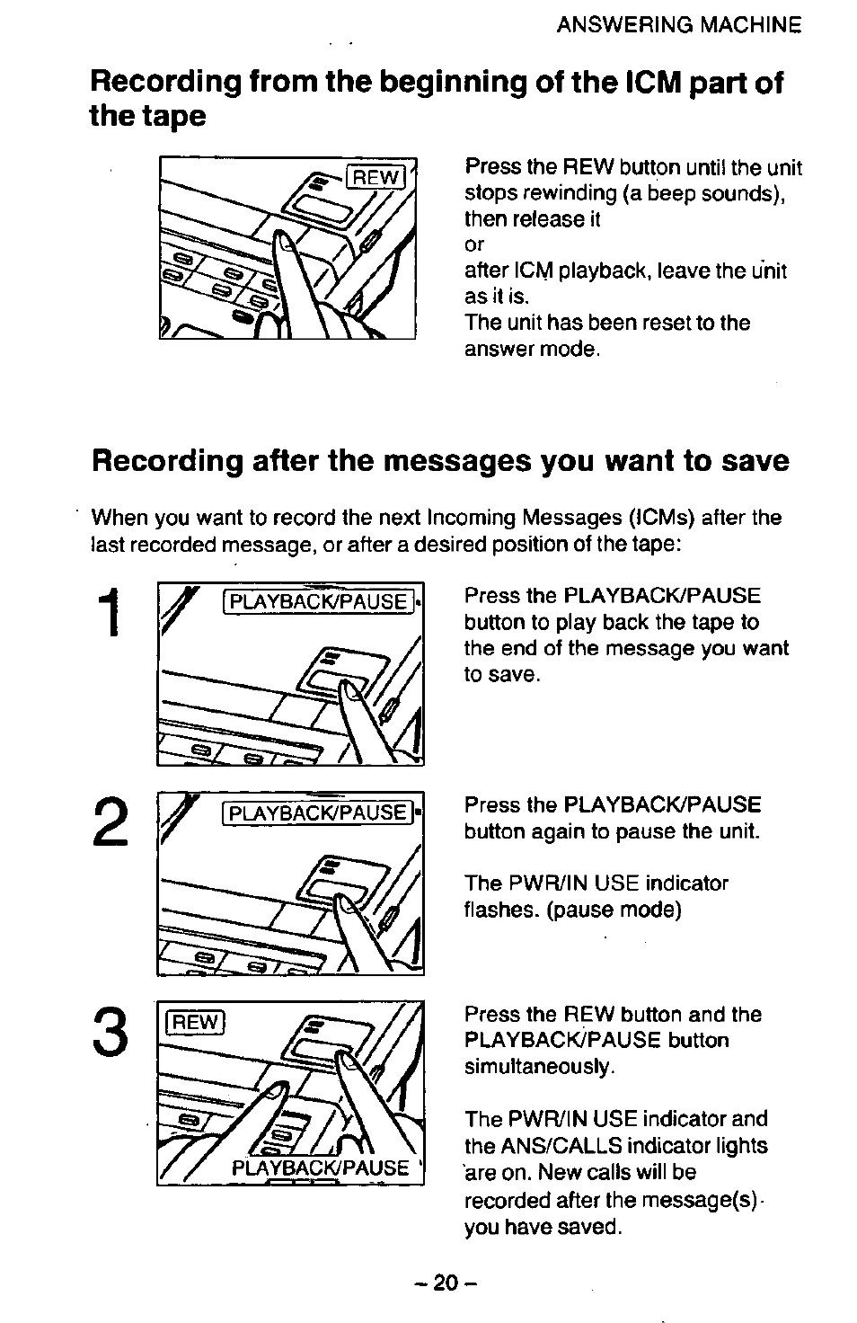 Recording after the messages you want to save | Panasonic KX-T2395D-W User Manual | Page 27 / 54