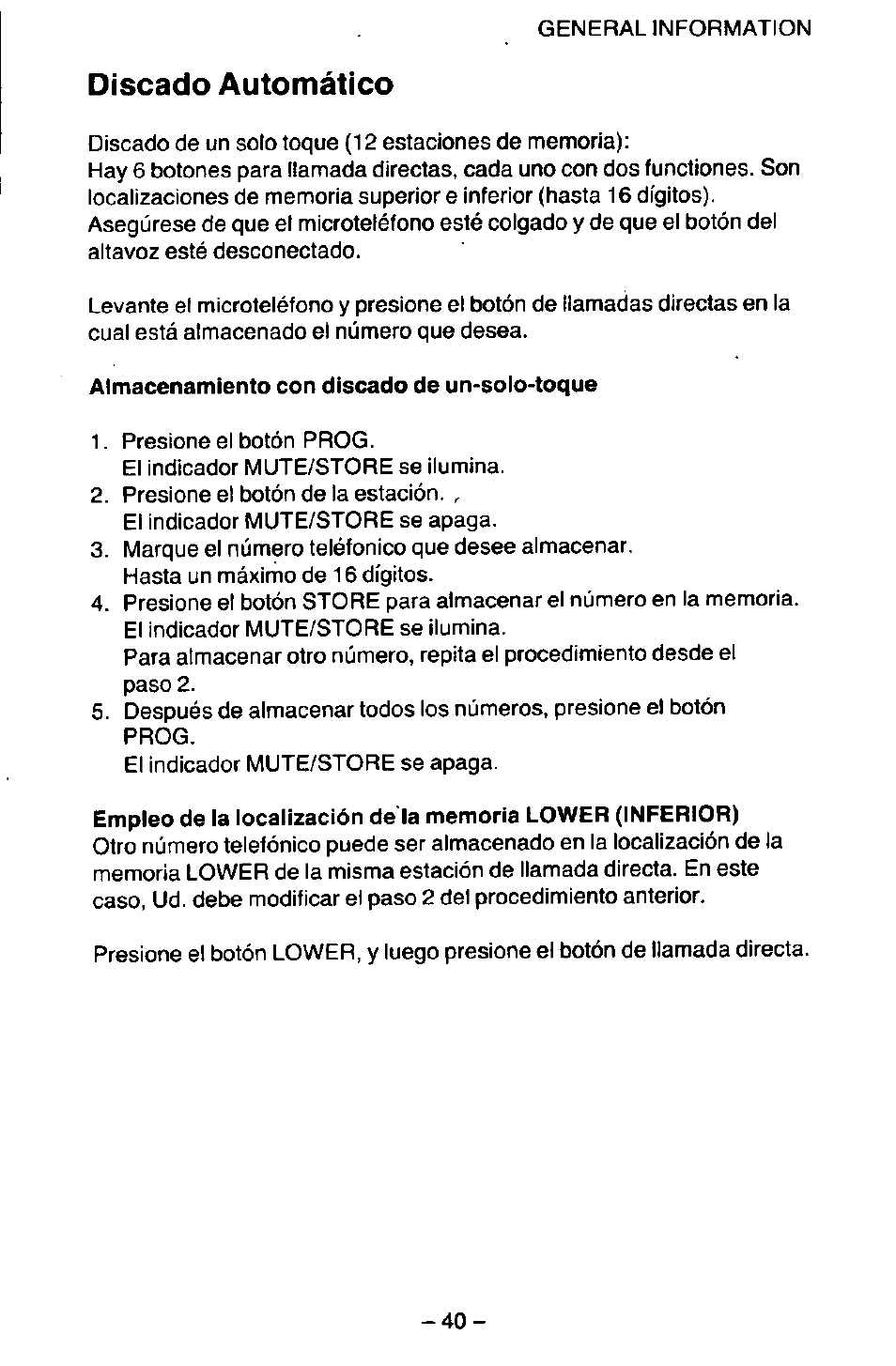 Discado automático | Panasonic KX-T2395D-W User Manual | Page 47 / 54