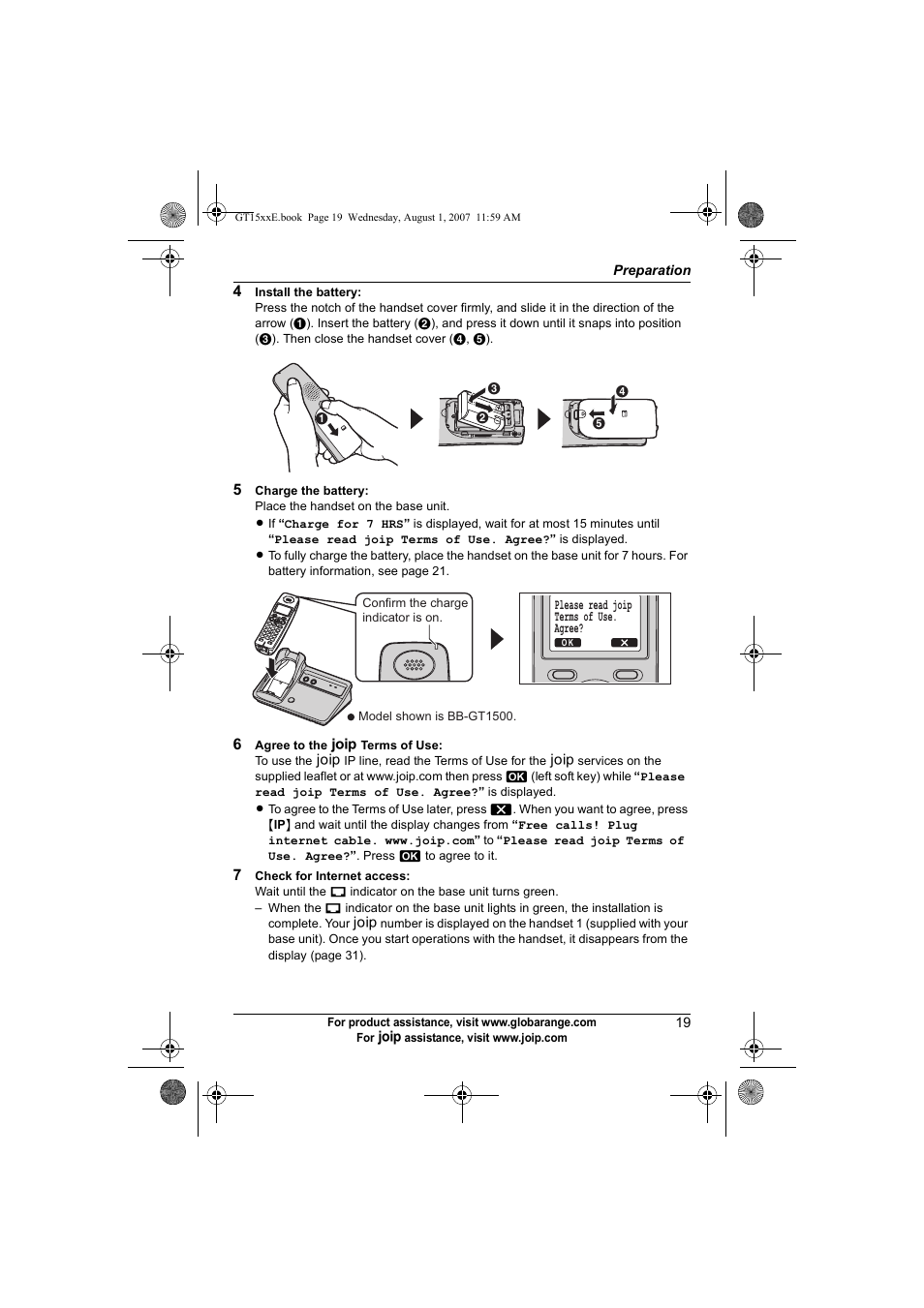 Panasonic JOIP BB-GT1540E User Manual | Page 19 / 112