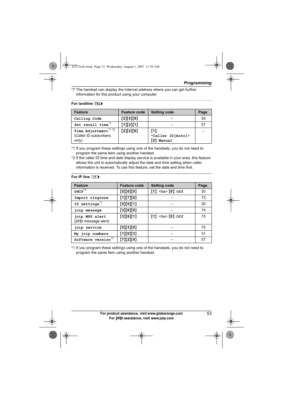 Web site | Panasonic JOIP BB-GT1540E User Manual | Page 53 / 112