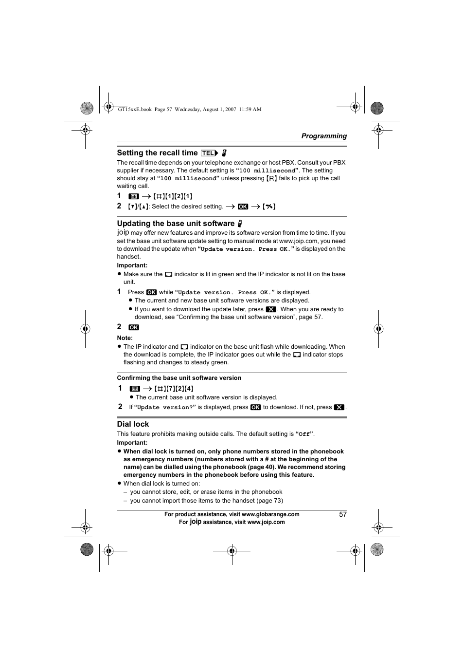 Panasonic JOIP BB-GT1540E User Manual | Page 57 / 112