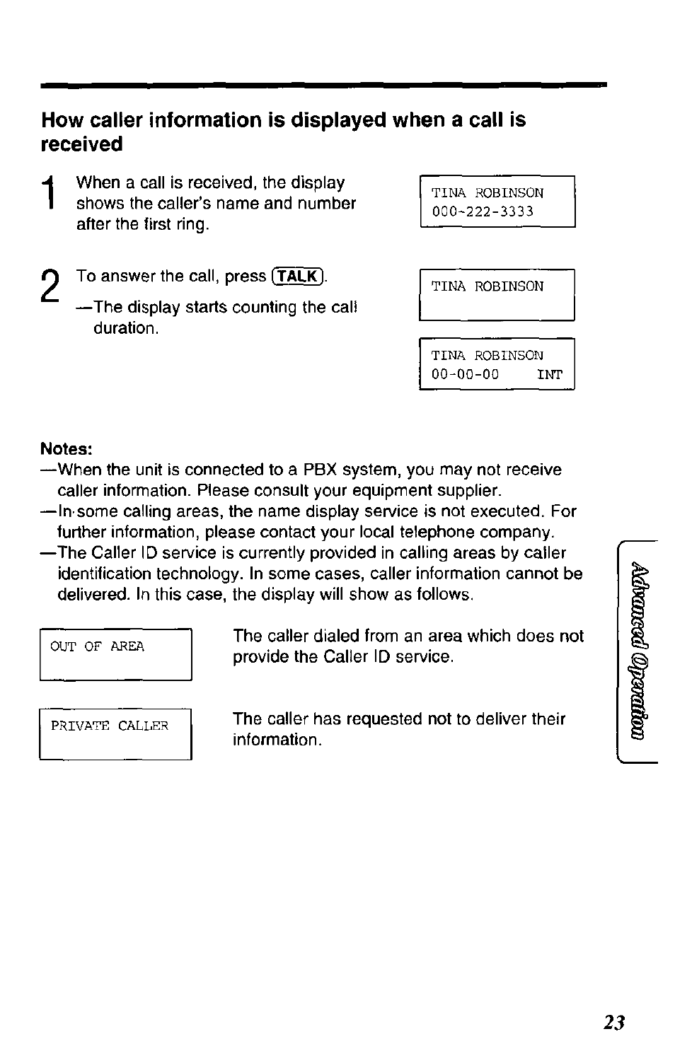 Panasonic SOUND CHANGER KX-T4168-B User Manual | Page 23 / 52