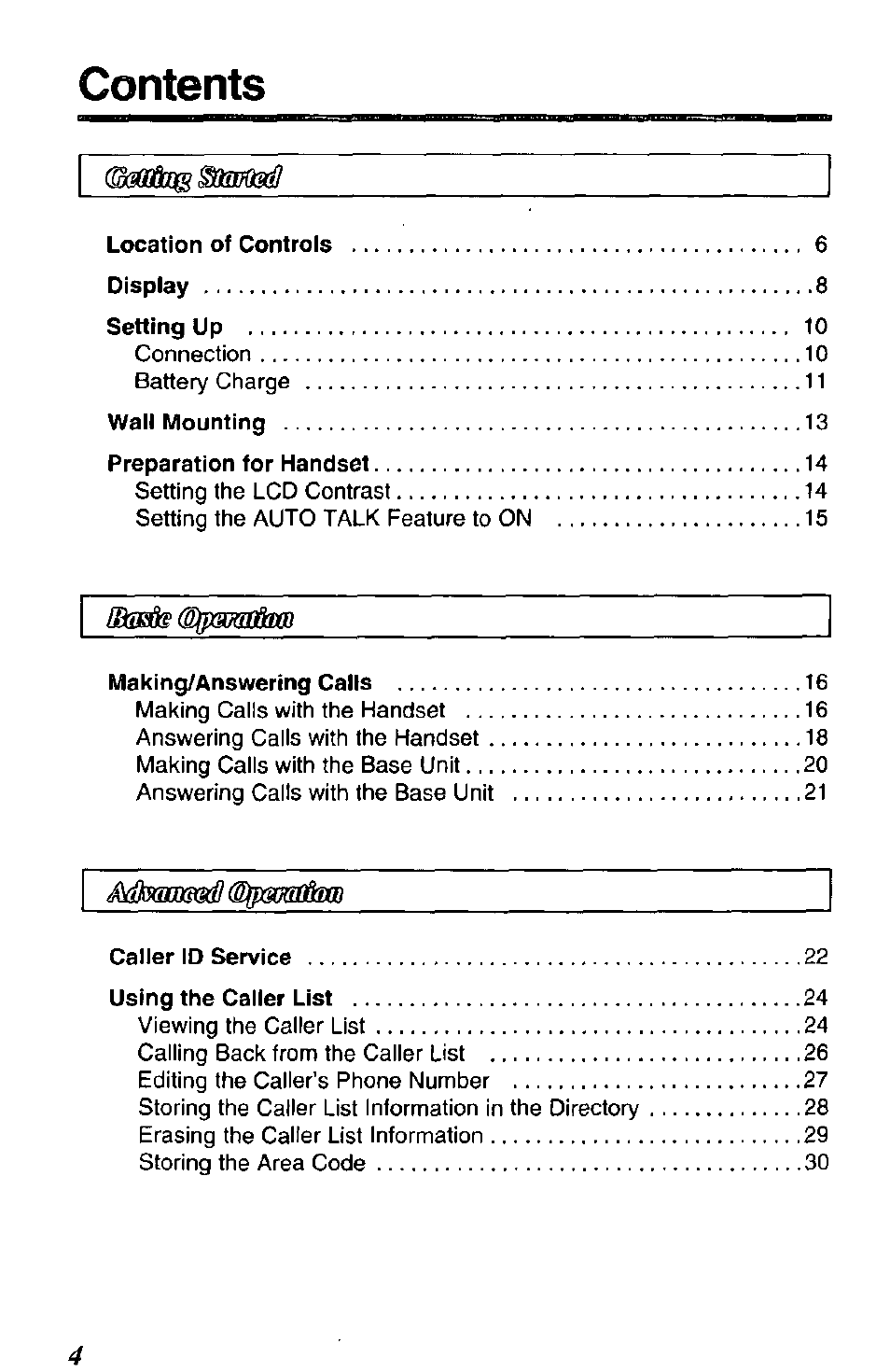 Panasonic SOUND CHANGER KX-T4168-B User Manual | Page 4 / 52