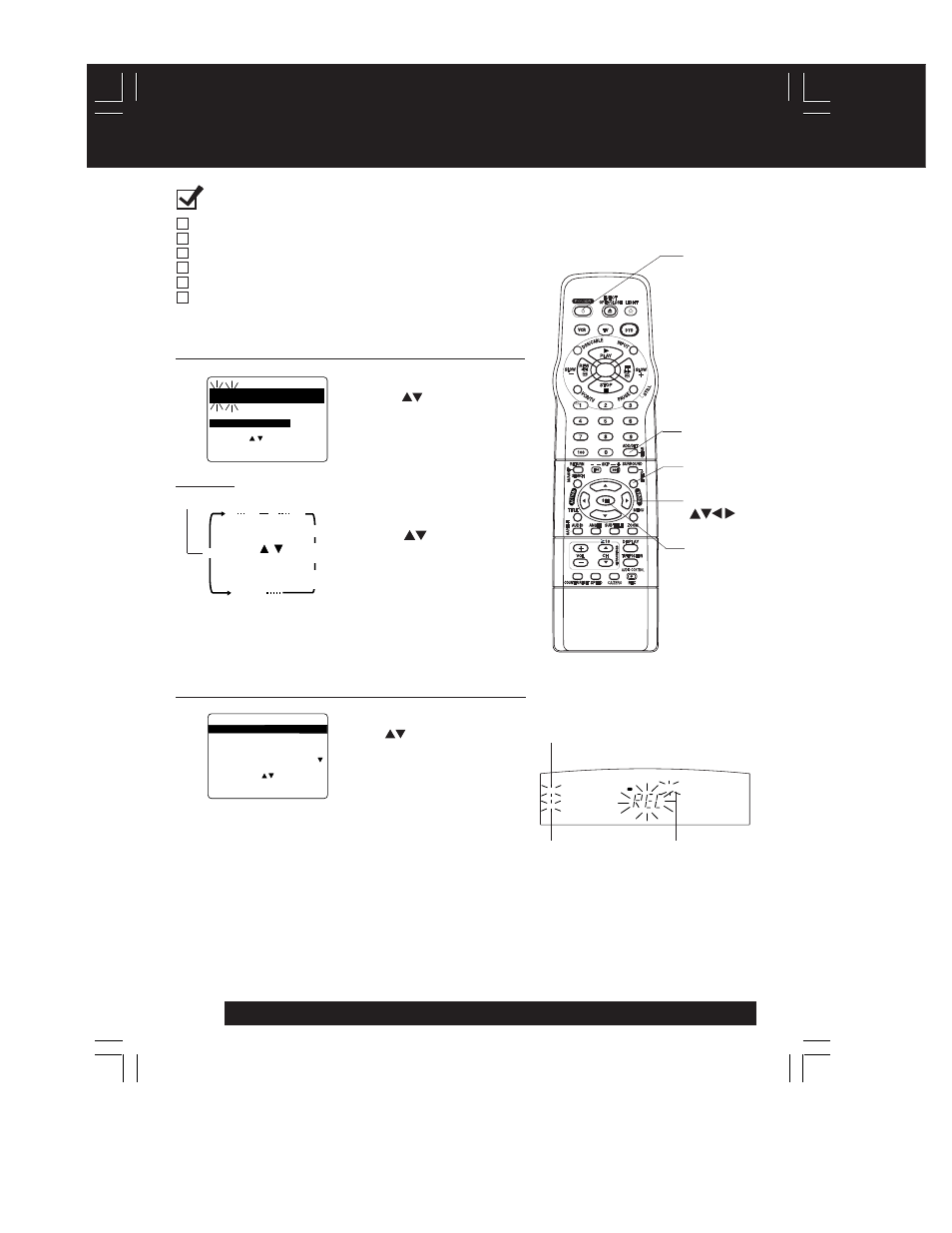 Vcr operation, Timer recording, Example | Ready checklist | Panasonic PV-D4762 User Manual | Page 24 / 64