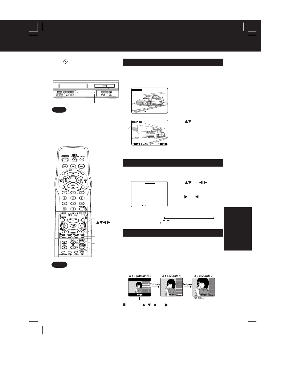 Dv d operation, Multiple angle viewing (dvd only), Picture zoom (dvd only) | Panasonic PV-D4762 User Manual | Page 41 / 64