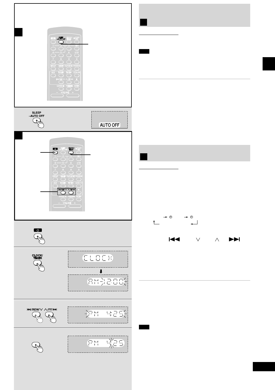 Auto-off function, Setting the time | Panasonic SC-AK490 User Manual | Page 11 / 32