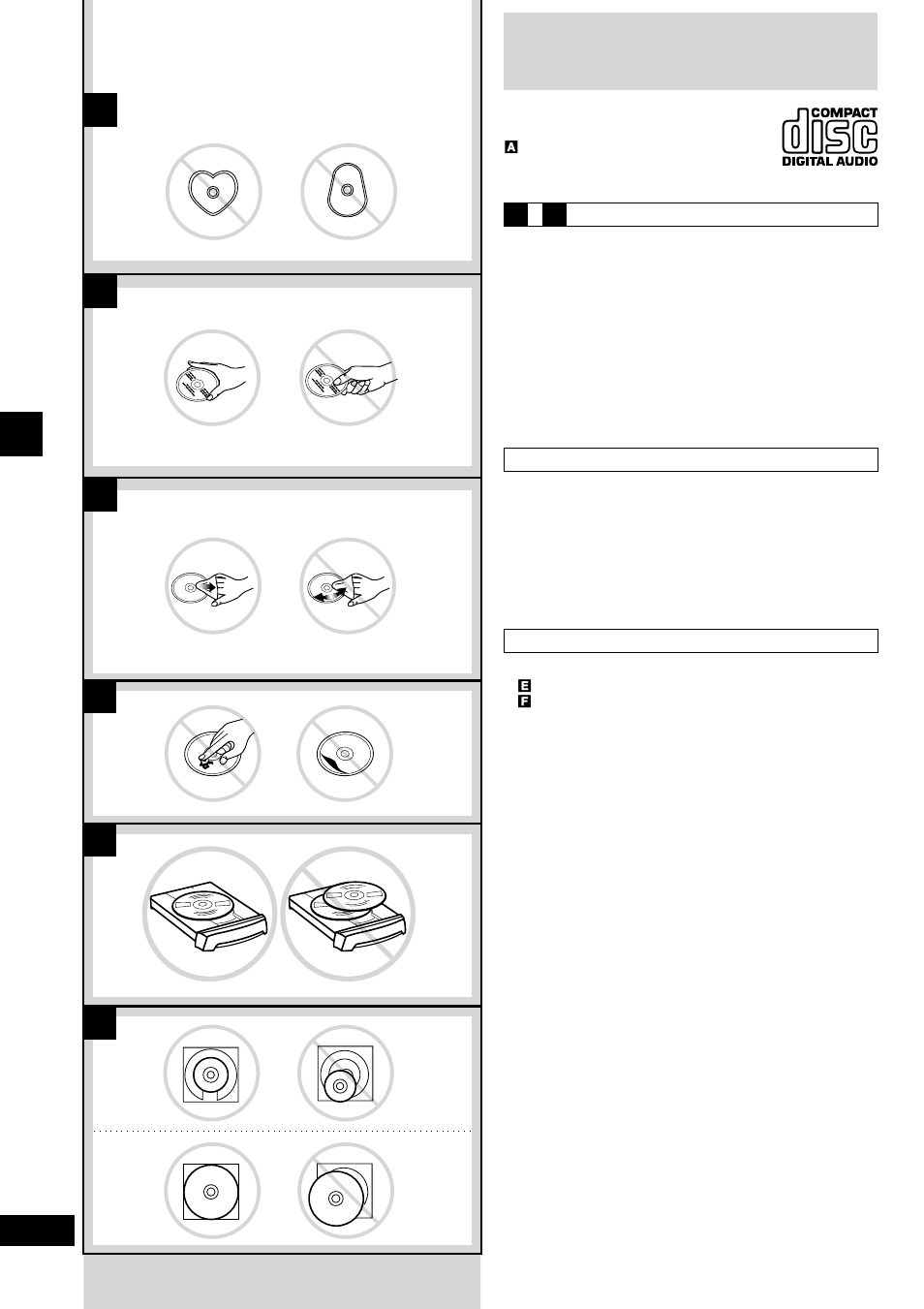 Compact disc operations, About compact discs | Panasonic SC-AK490 User Manual | Page 14 / 32
