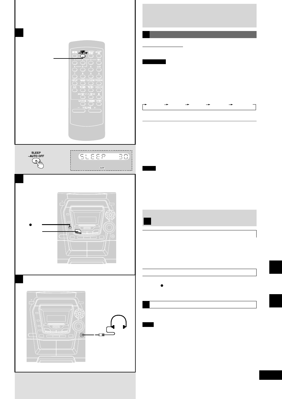 Reference, Using an external unit, Ac b | Using the timer using the sleep timer, Press [sleep] to select the desired time | Panasonic SC-AK490 User Manual | Page 27 / 32