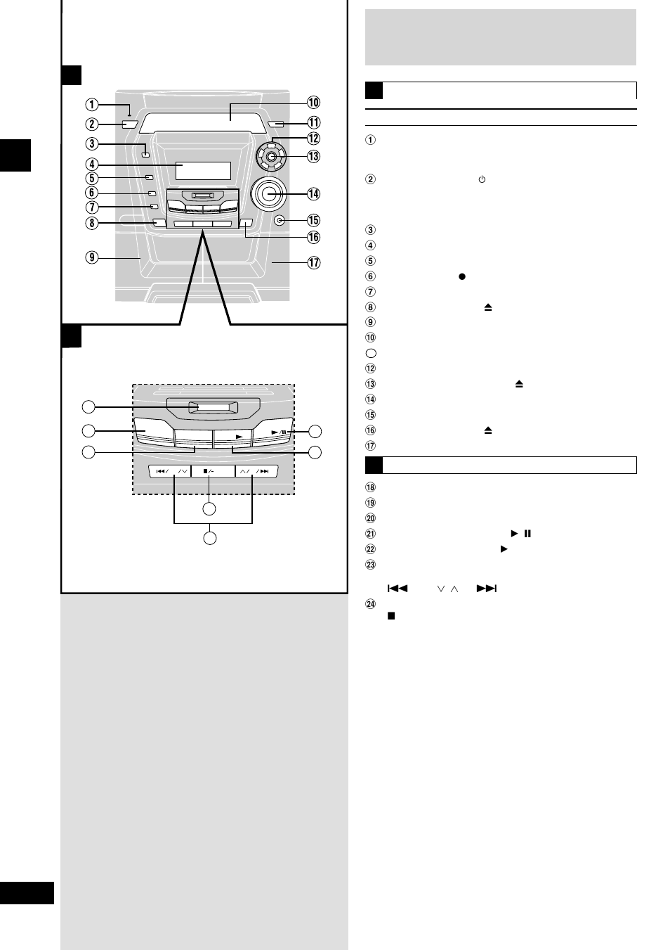 Front panel controls | Panasonic SC-AK490 User Manual | Page 8 / 32