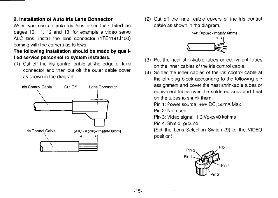 Panasonic WV-BP310 User Manual | Page 17 / 24