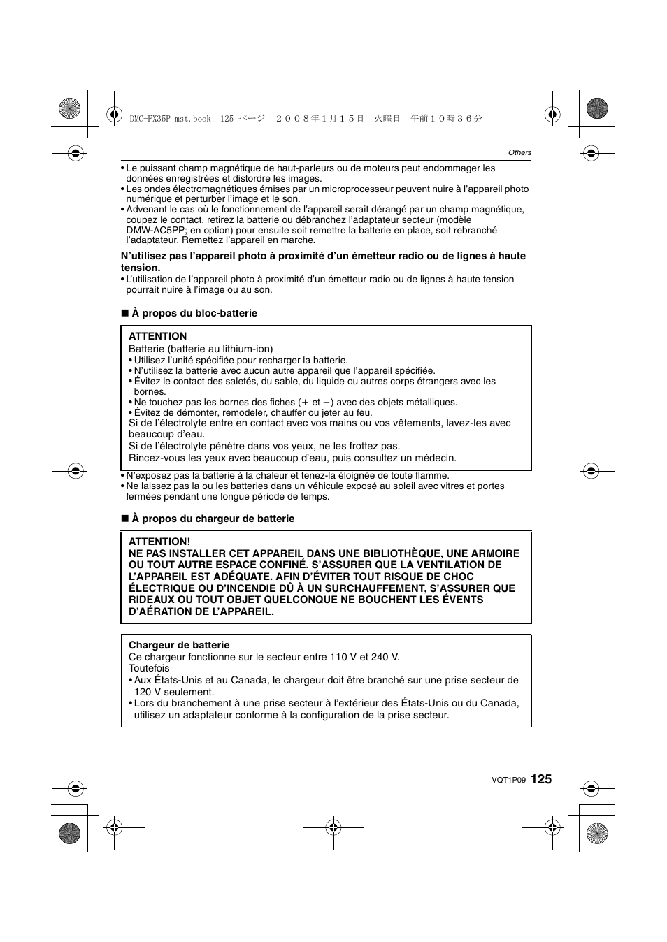Panasonic DMC-FX35 User Manual | Page 125 / 128