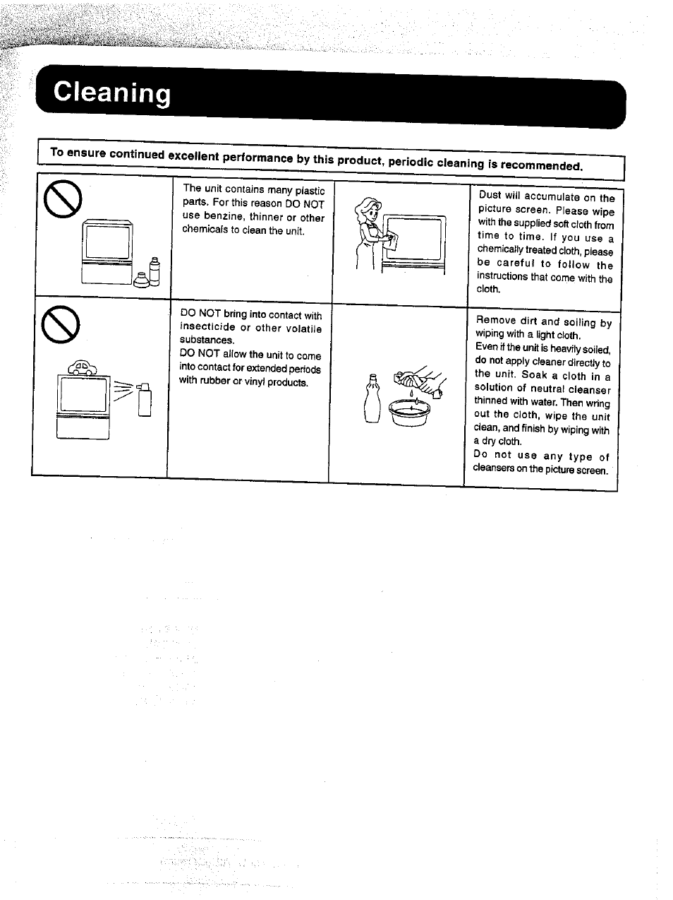 Cleaning | Panasonic TC-43P15 User Manual | Page 57 / 59