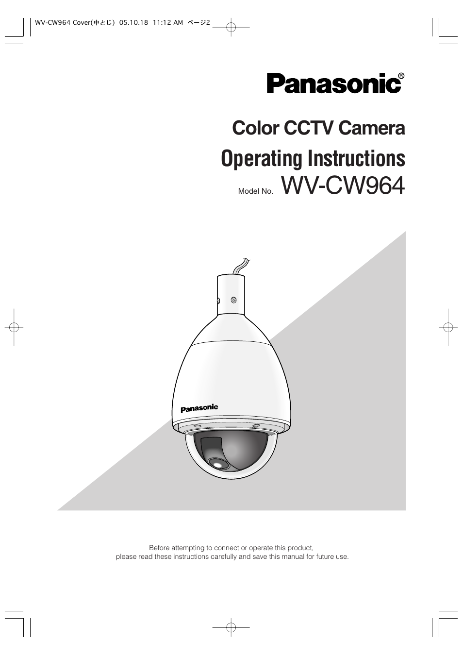 Panasonic WV-CW964 User Manual | 56 pages