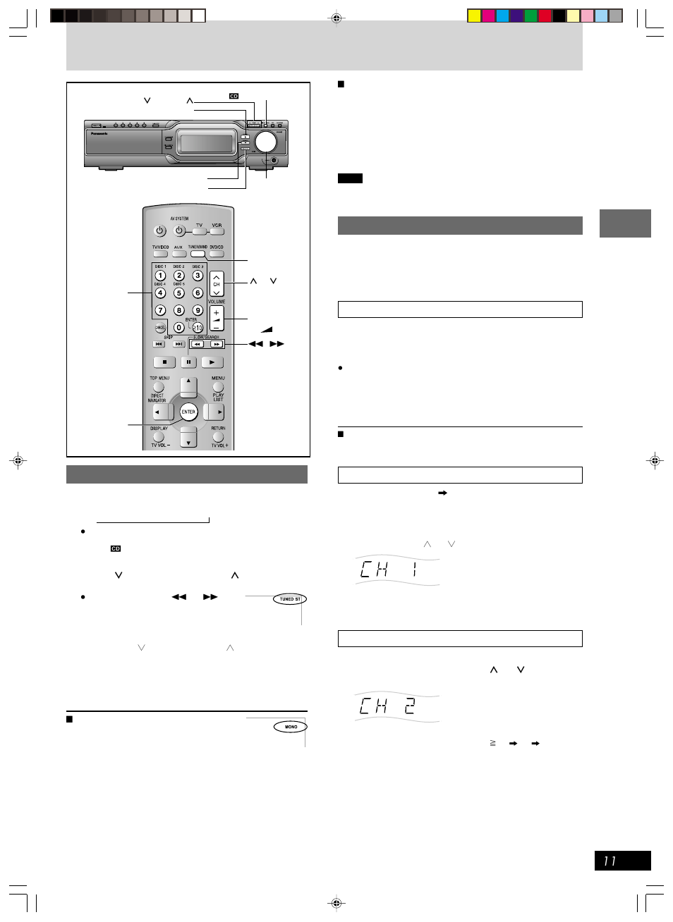 Radio operations, The radio, Preset tuning | Manual tuning | Panasonic SC-HT670 User Manual | Page 11 / 36